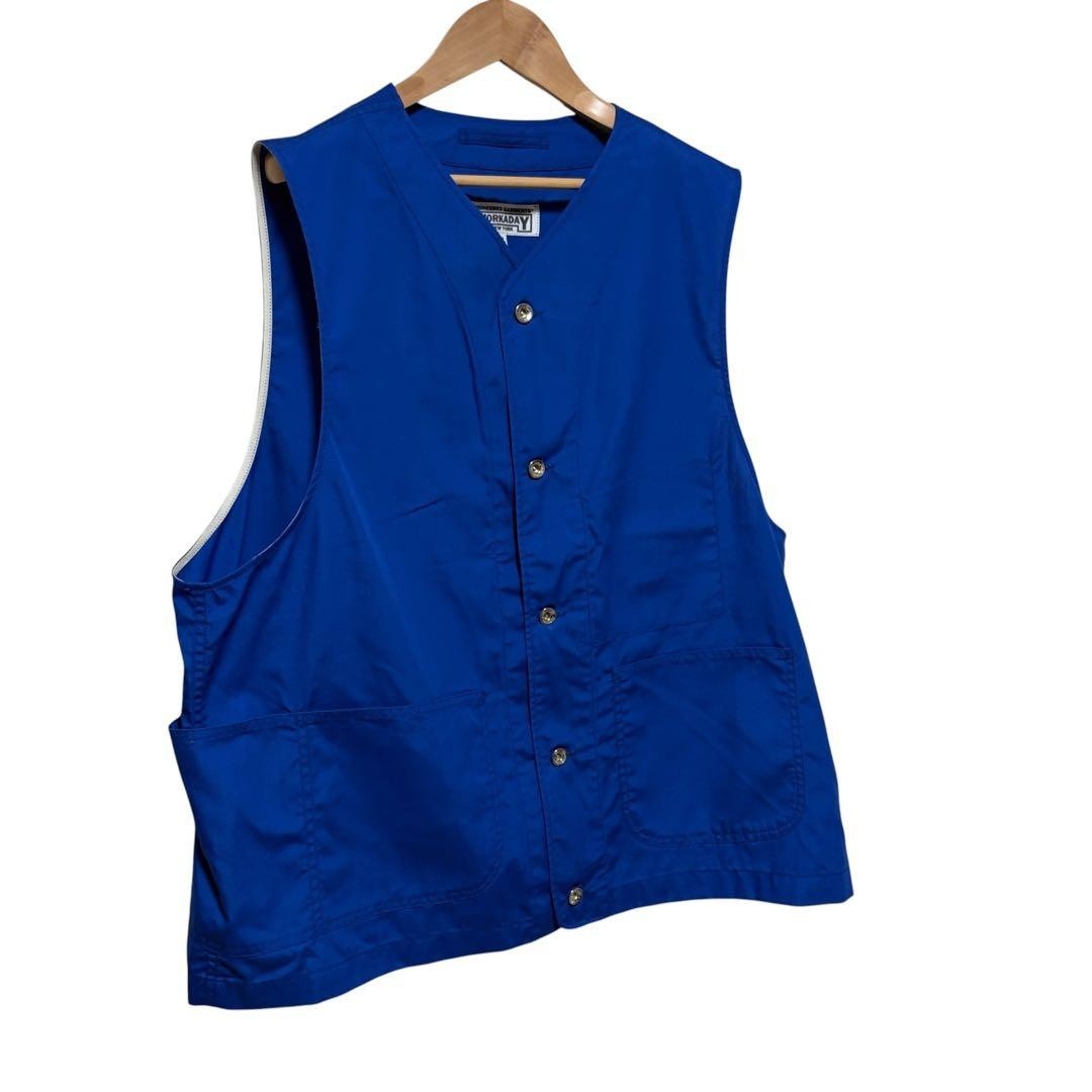 Engineered Garments Work Vest Blue XL Cotton Blend Japan Streetwear F/S