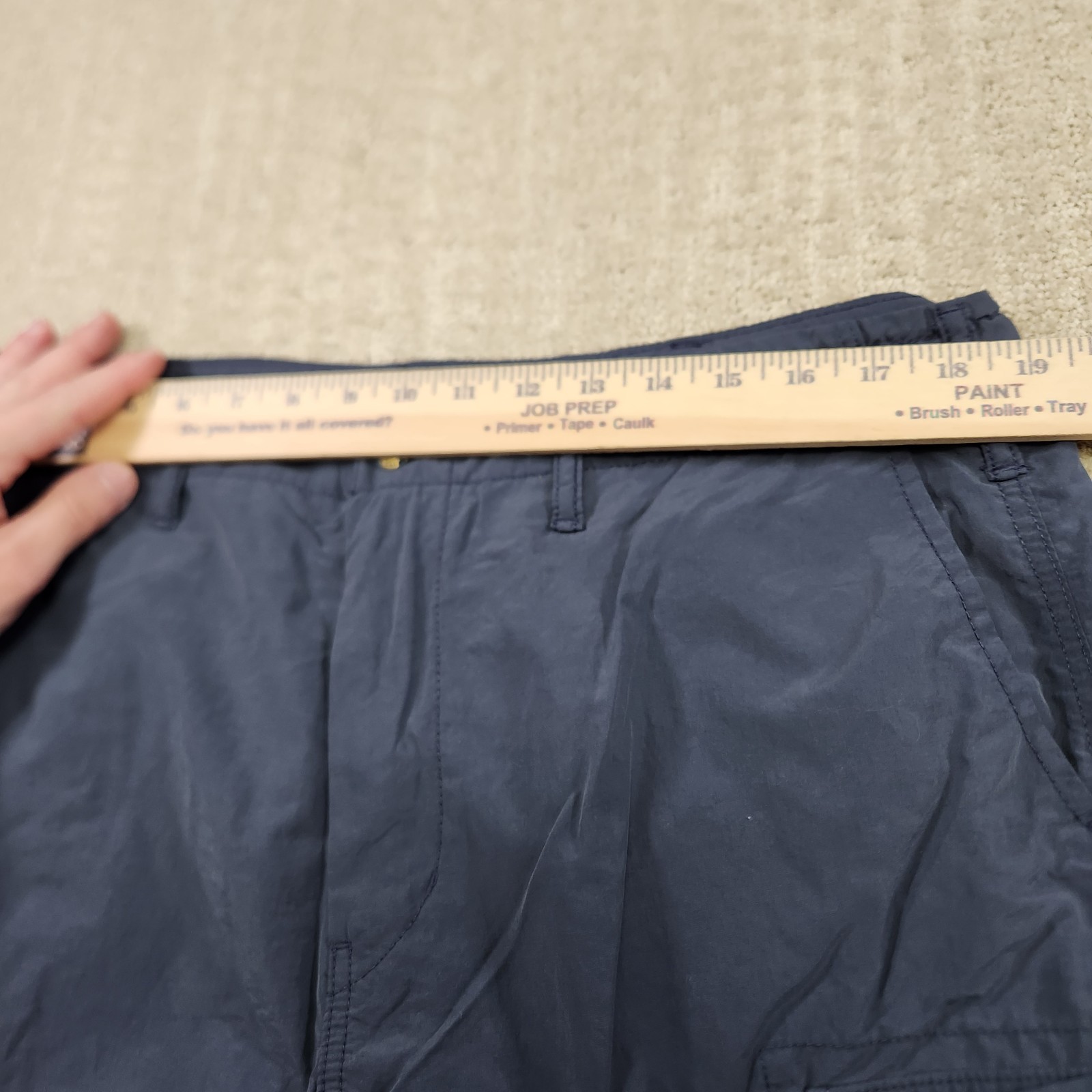 American Eagle Parachute Pants Men Large Gray Baggy Woven Y2K Stretch