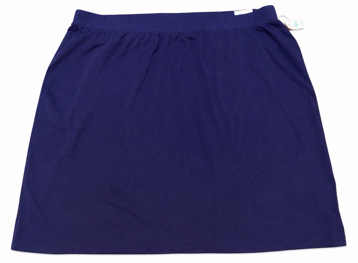 Plus Size 4X Plum Purple Skirt 30/32W Elastic Waist Straight Stretch Casual NWT