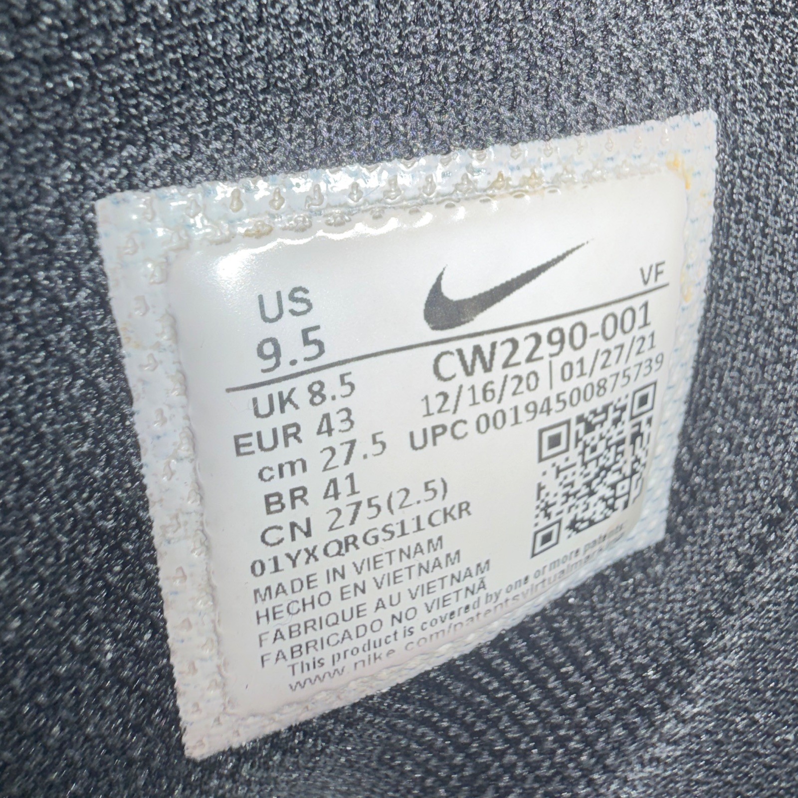 Nike Air Force 1 ’07 High Top Triple Black Leather Lace Up Sneakers CW2290-001