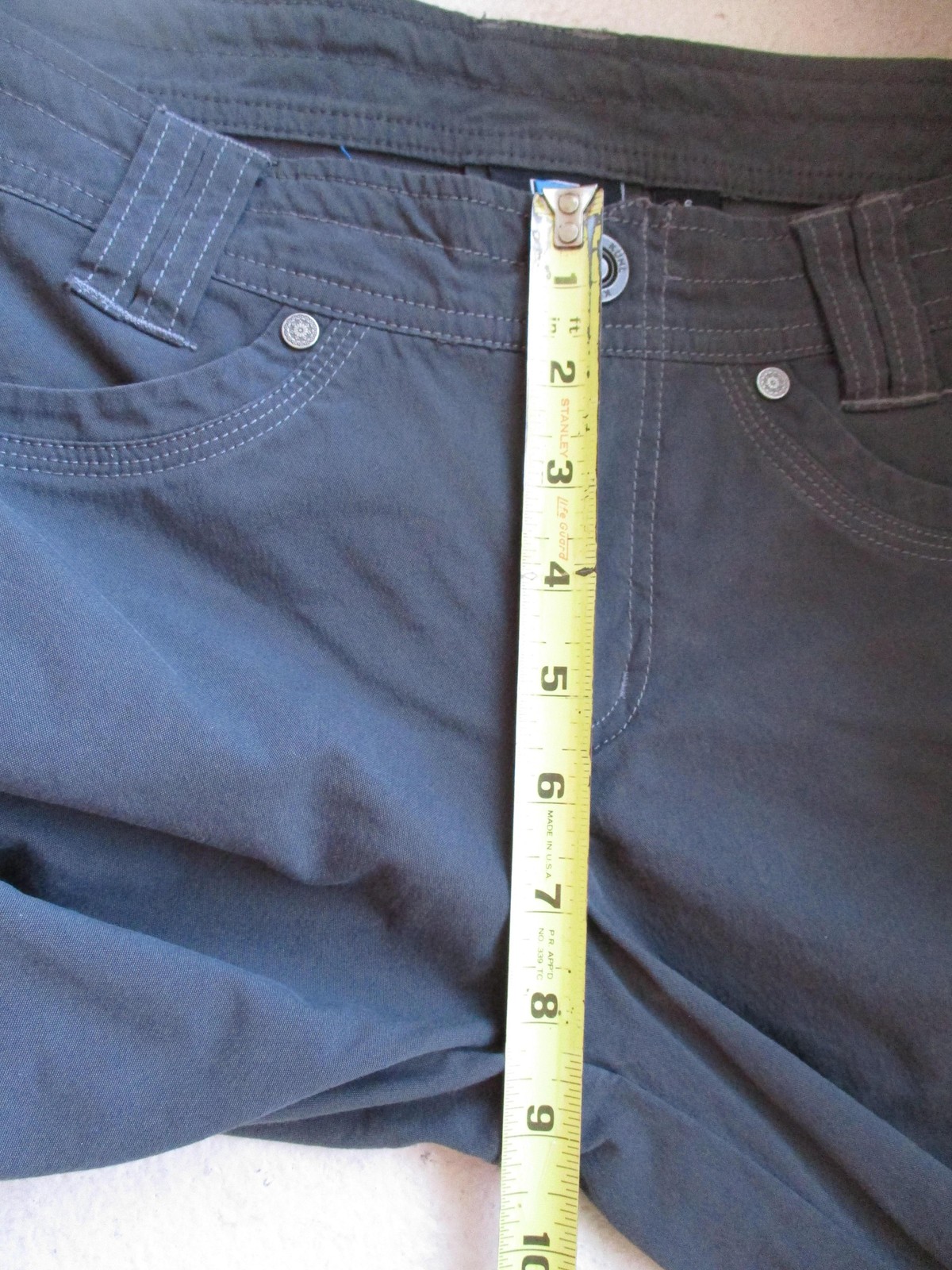 Kuhl Pants Womens 6 REG Gray Hiking Adjustable Waist Pockets Vintage Patina Dye
