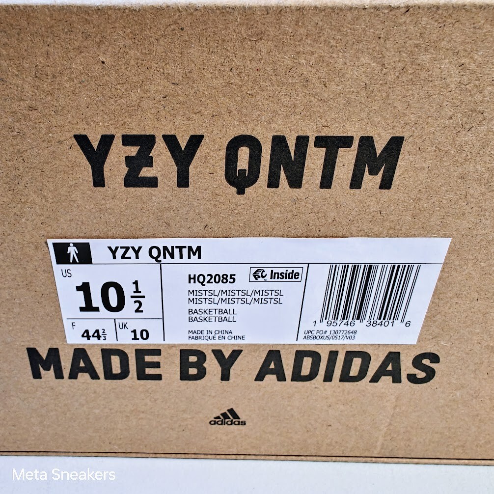 Adidas US 10.5 Men’s Mist Slate Beige Black Lifestyle Yeezy QNTM HQ2085 NIB