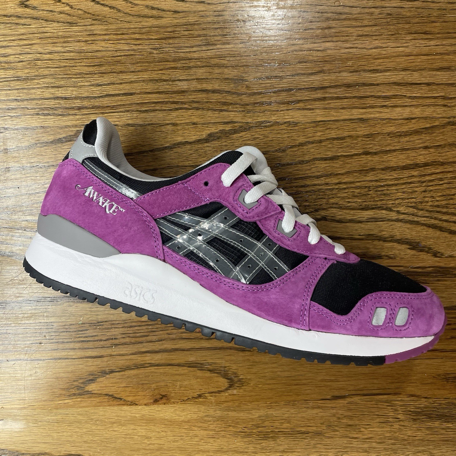 Asics Gel-Lyte III OG X Awake NY Mens Black Purple Sneakers Shoes Size 10 NEW
