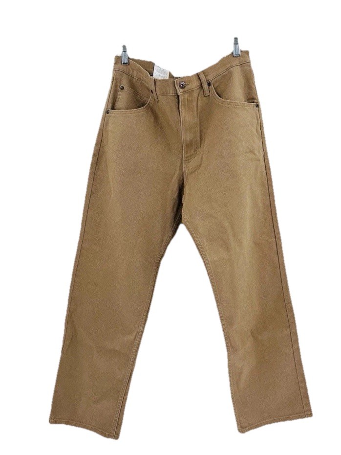 Wrangler Authentics Mens Relaxed Fit Jeans 32×29 Tan Khaki Work Pants NWT