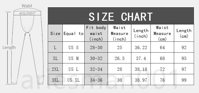 Men’s Thermal Underwear Pants Warm Long Johns Leggings Base Layer Separate Pouch
