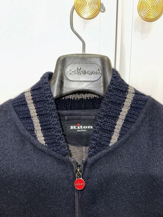 Men Kiton Napoli Bomber Multicolor Cashmere 42