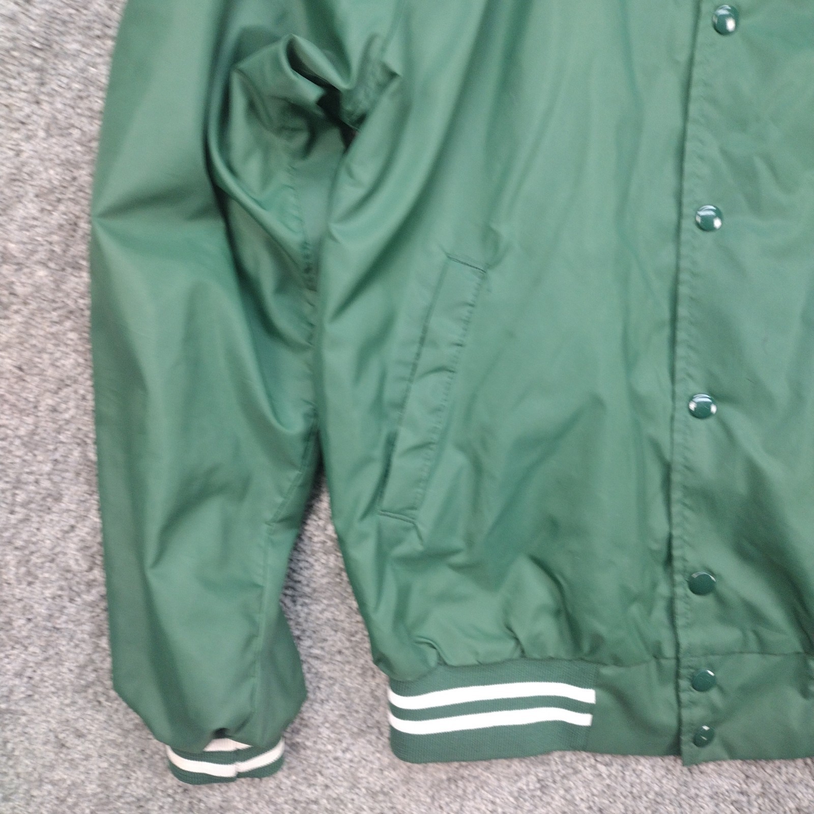 Vintage 80s Hartwell GODZILLA Green Satin Jacket Made In USA Medium 38-40 COOL