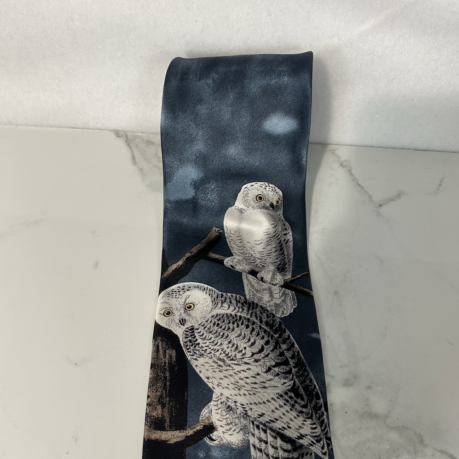Museum Artifacts Tie 100% Silk Snowy Owl 1856 Audubon John James Novelty Neck