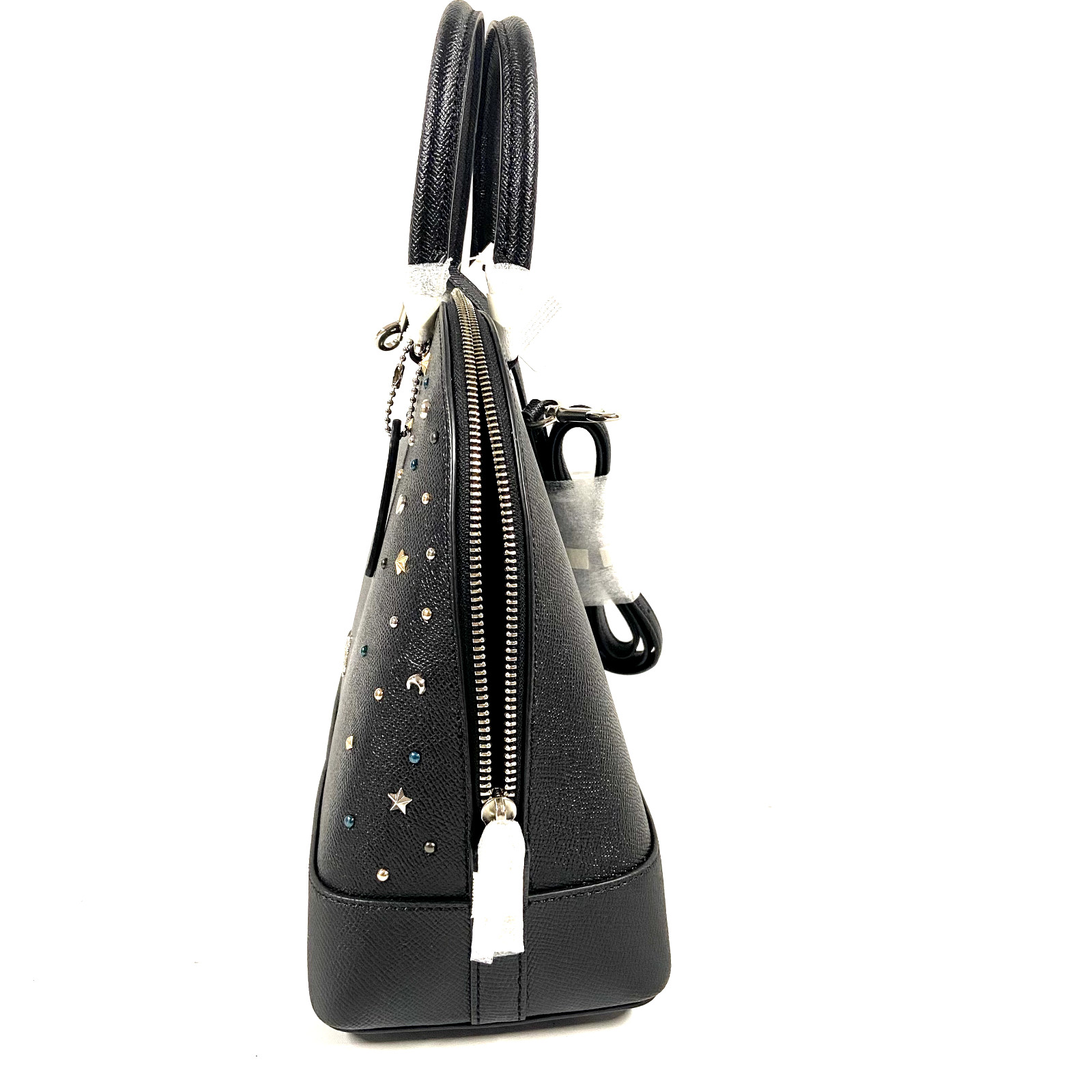 COACH SIERRA SATCHEL WITH STARDUST STUDS F22300 Black