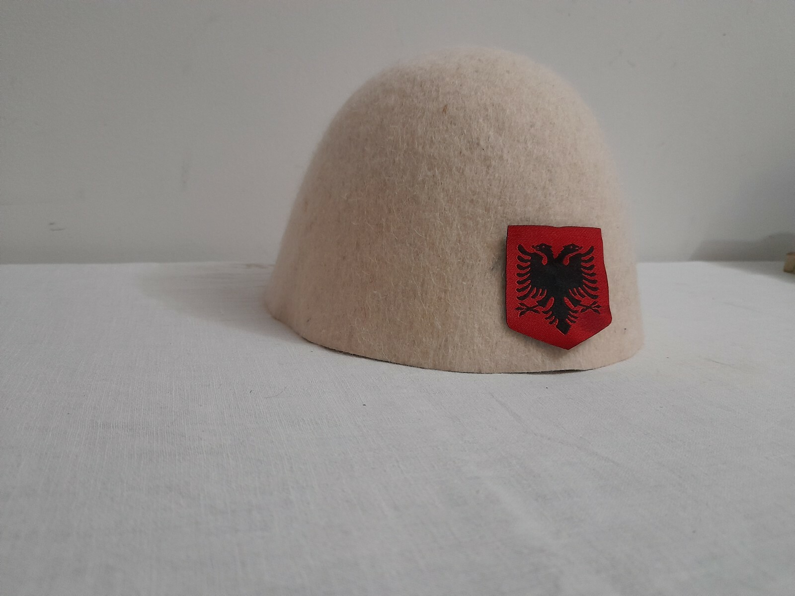 ALBANIA PLIS WOOL HAT FOLK QELESHE HANDMADE 100% WOOL ALSO CALLED PILEUS #1