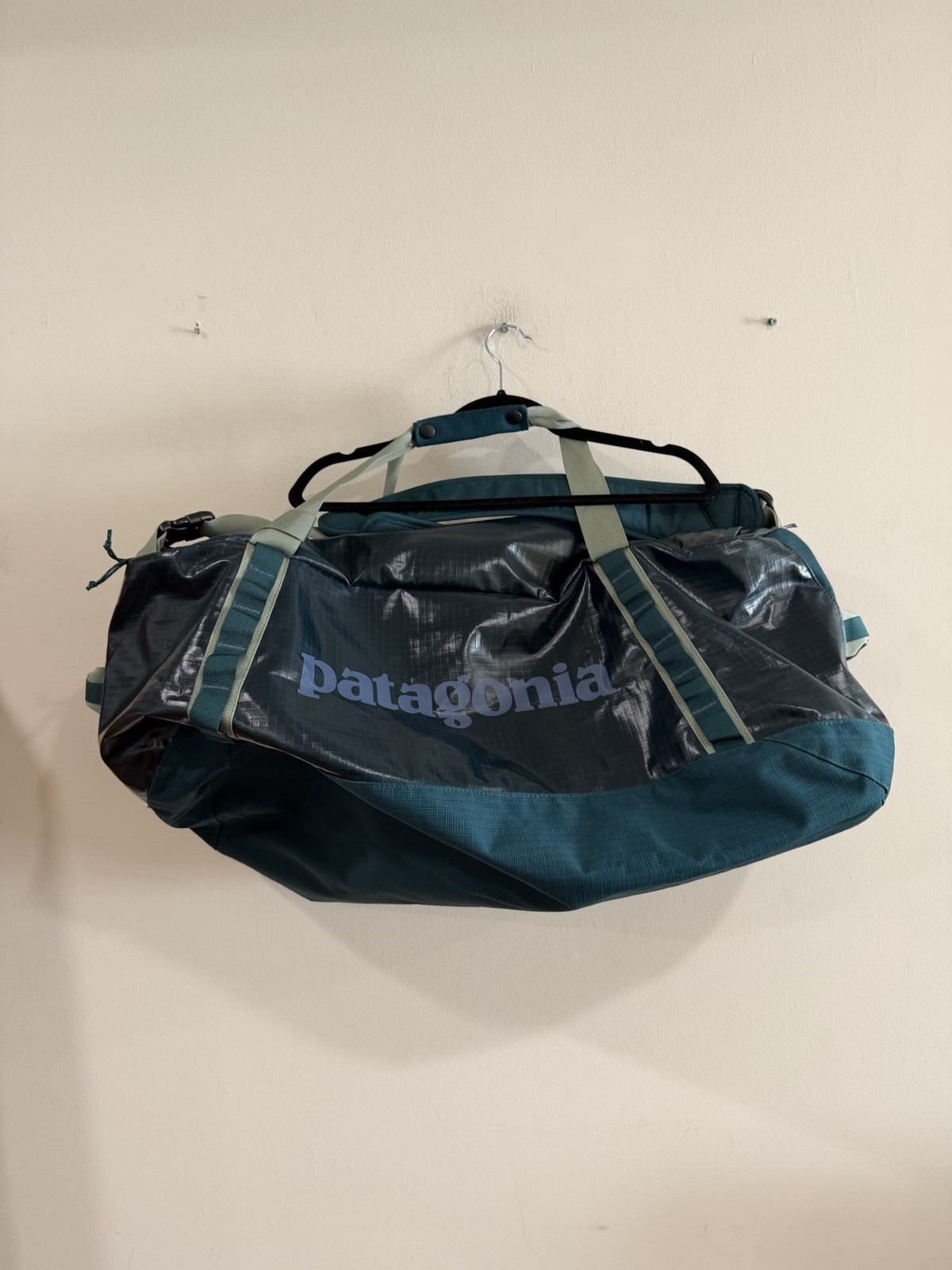 Patagonia Black Hole Duffel Backpack 70L dark Borealis green Rare