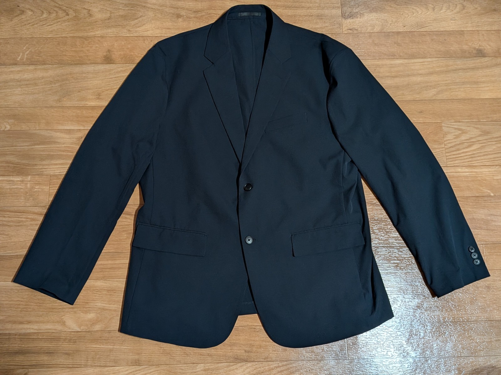 Uniqlo Men’s Navy Blue Unstructured Stretch Sport Coat Blazer Size XL or 46R