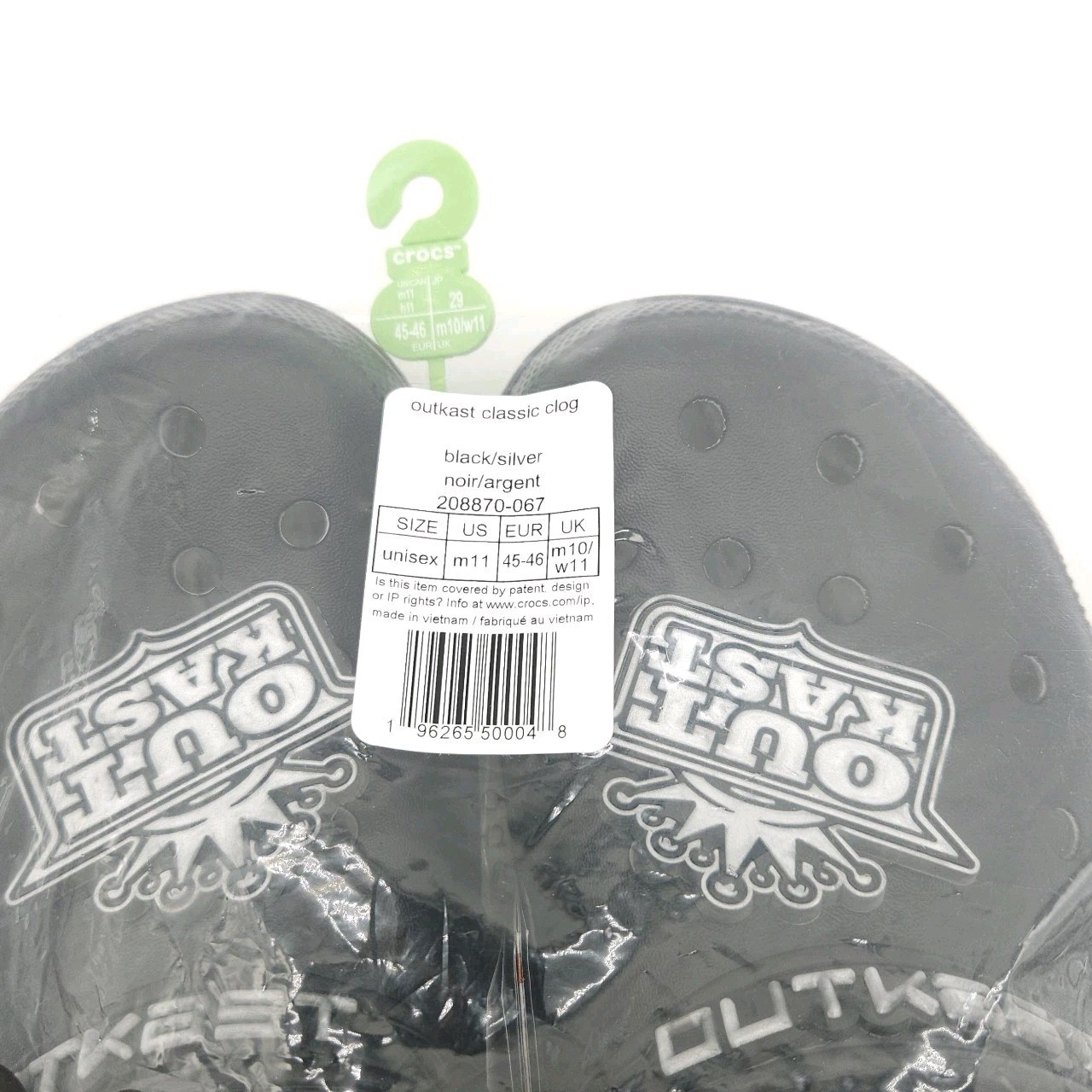 Crocs Mens 11 Black Outkast Classic Clog Slip On Shoes Hip Hop Rap Music Limited