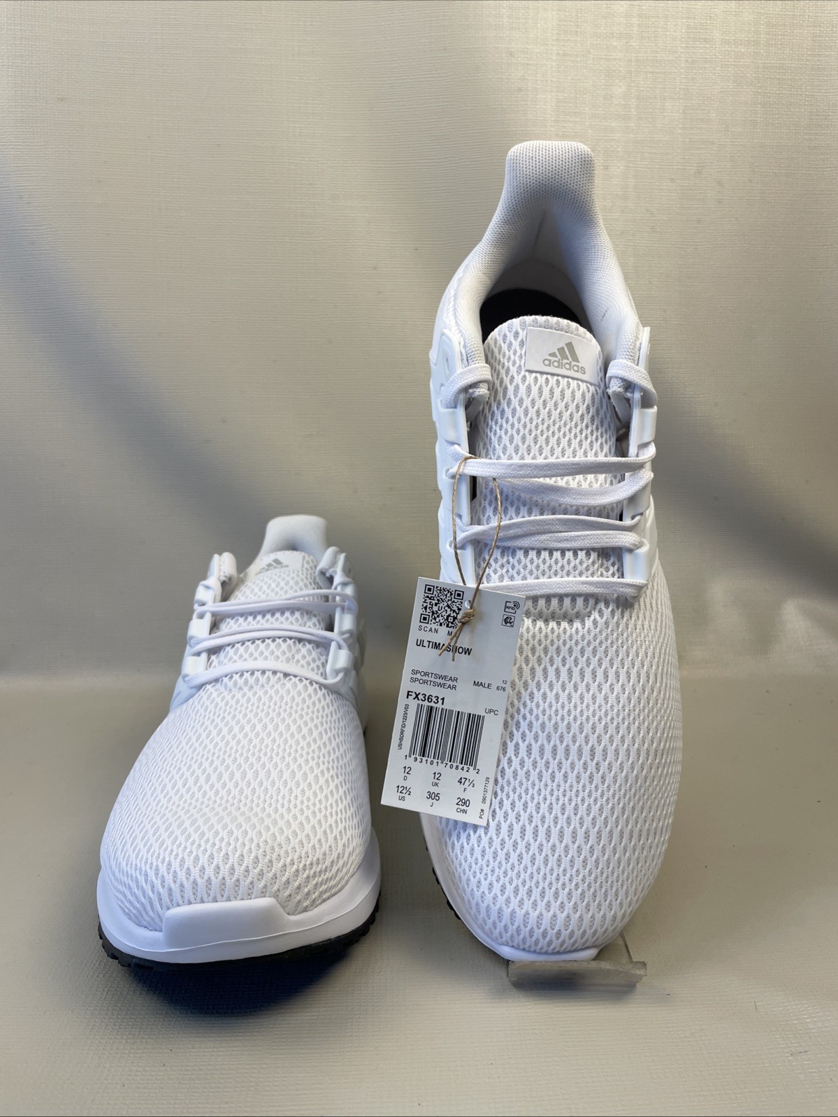 New adidas Ultimashow FX3631 Men’s White Mesh Athletic Sneakers Size 12.5 NIB