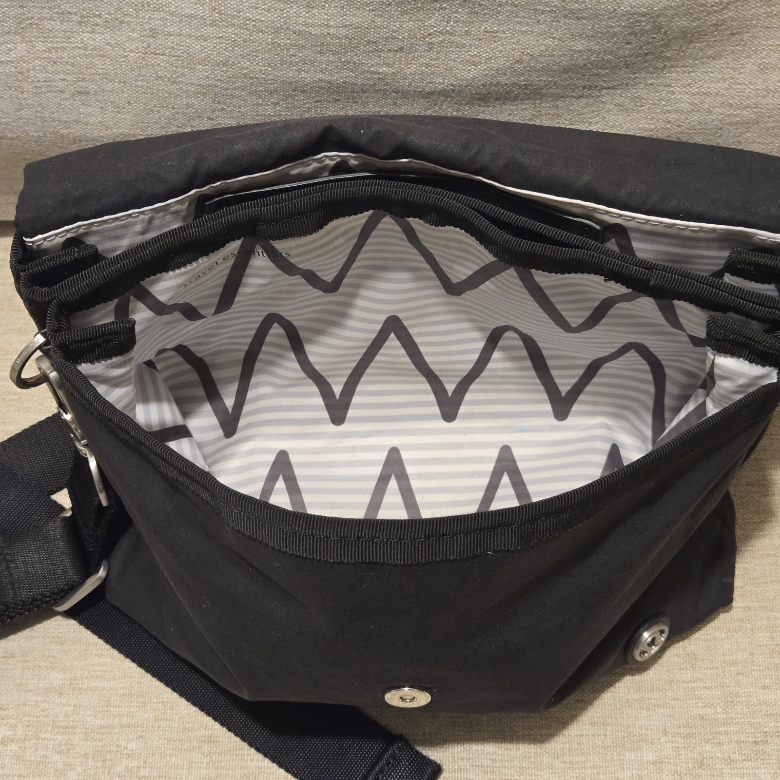 Lululemon Party Om “Go Your Om Way” Crossbody Black Nylon Messenger Bag Purse