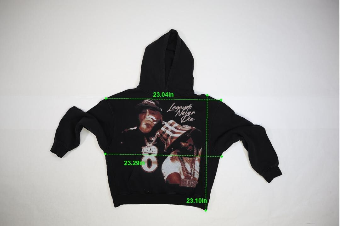 Rod Wave Merch Mens Black Legends Never Die Graphic Pullover hoodie Sweatshirt S