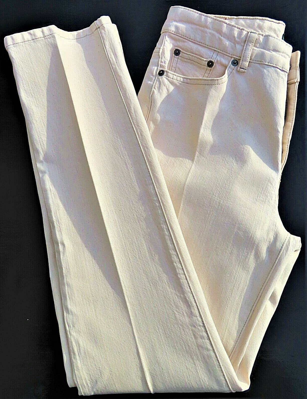 Lauren Ralph Lauren Premier Straight Women’s Ivory White Jeans Size 8 31 X 31.5