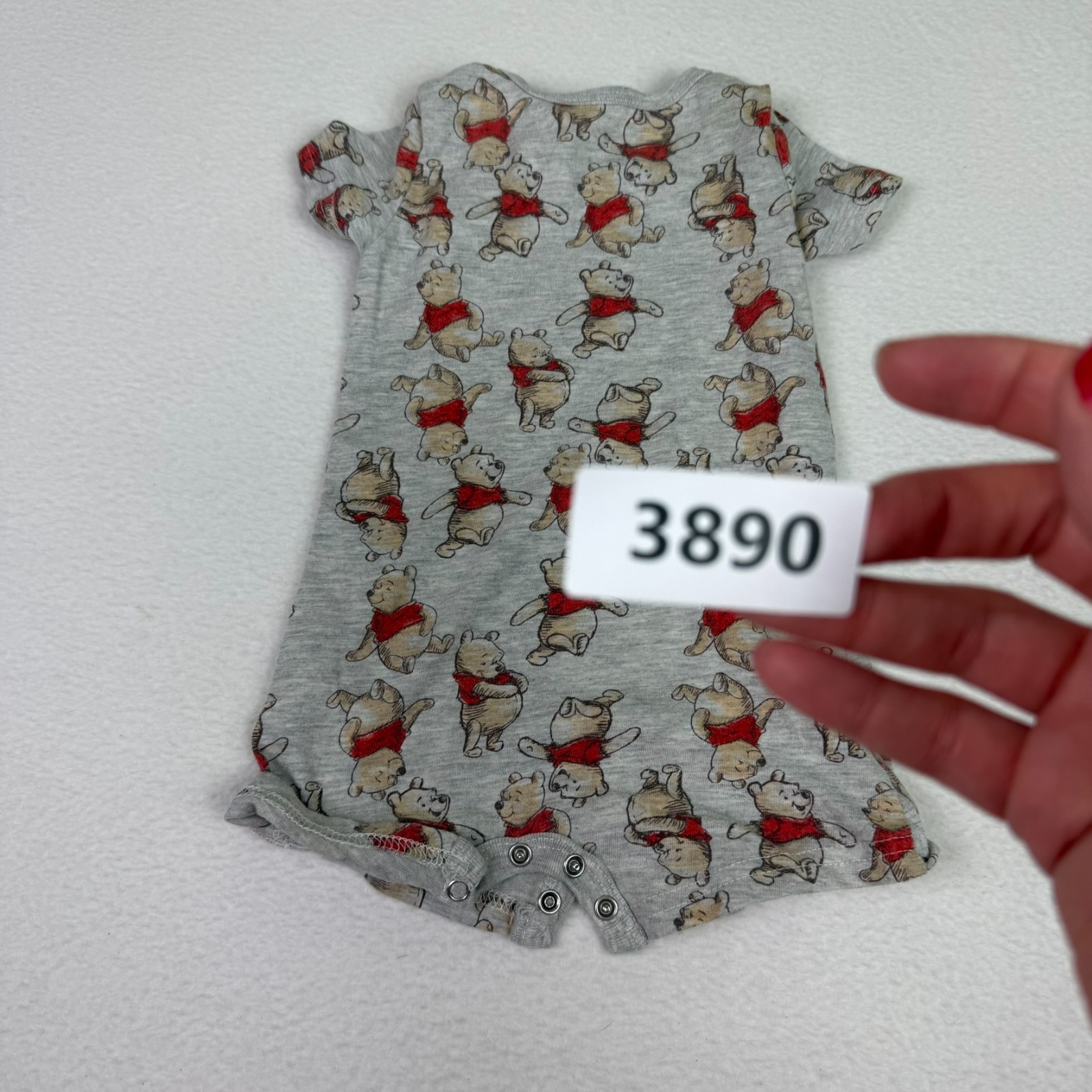Winnie The Pooh Baby One Piece Bodysuit Jumper Size 3-6 Months Gray