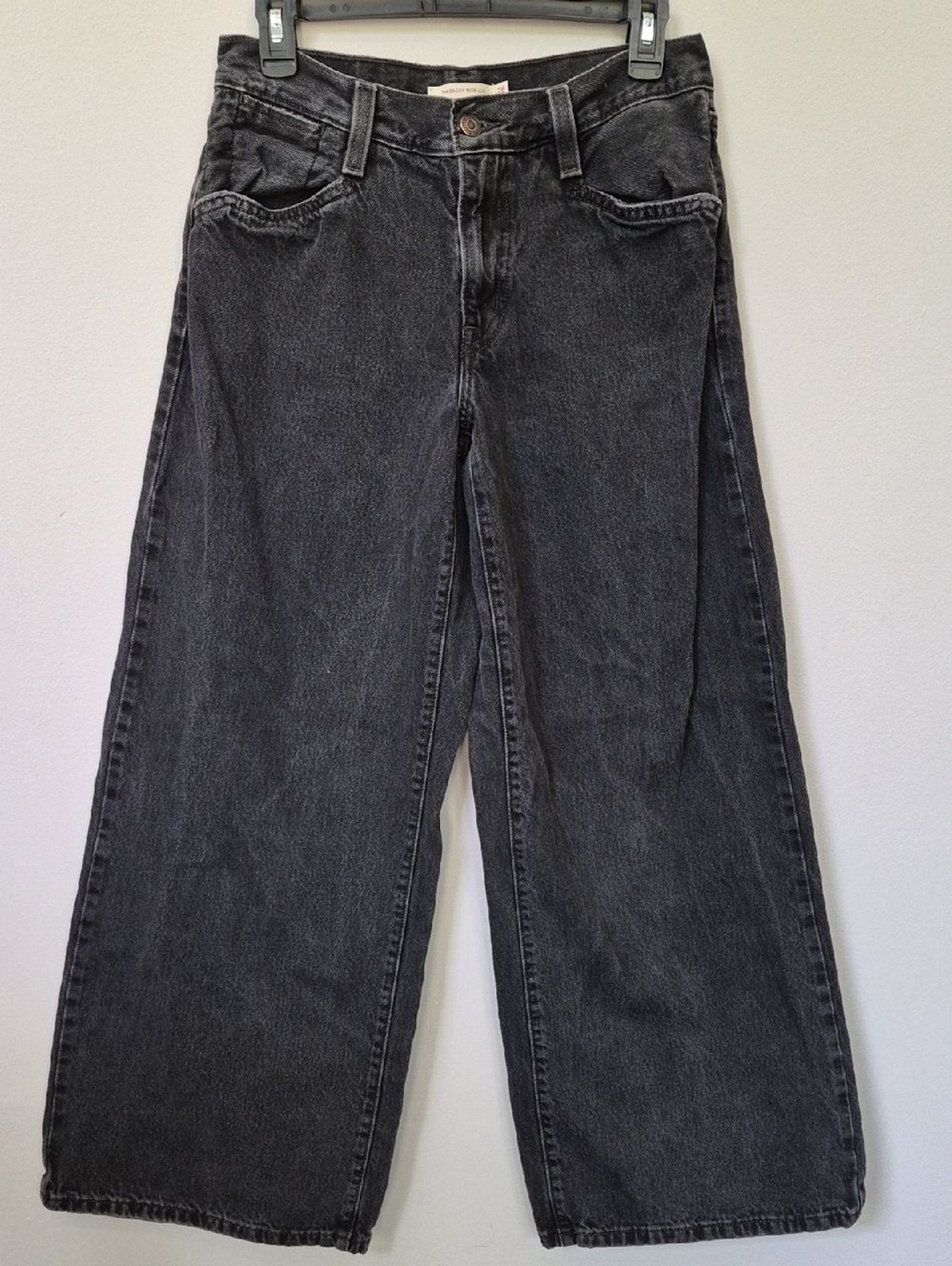 Levi’s ’94 Baggy Wide Leg Washed Black Jeans Womens 28 Classic Denim Festival