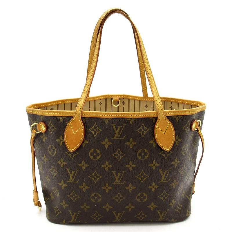 LOUIS VUITTON Never full PM M40155 Monogram Tote Bag Brown USED