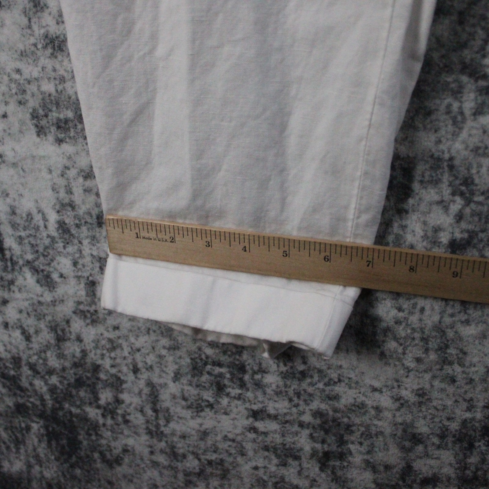 Murano Baird McNutt Linen Pants Mens 46 x 29 Alex Fit White Flat Front Trousers
