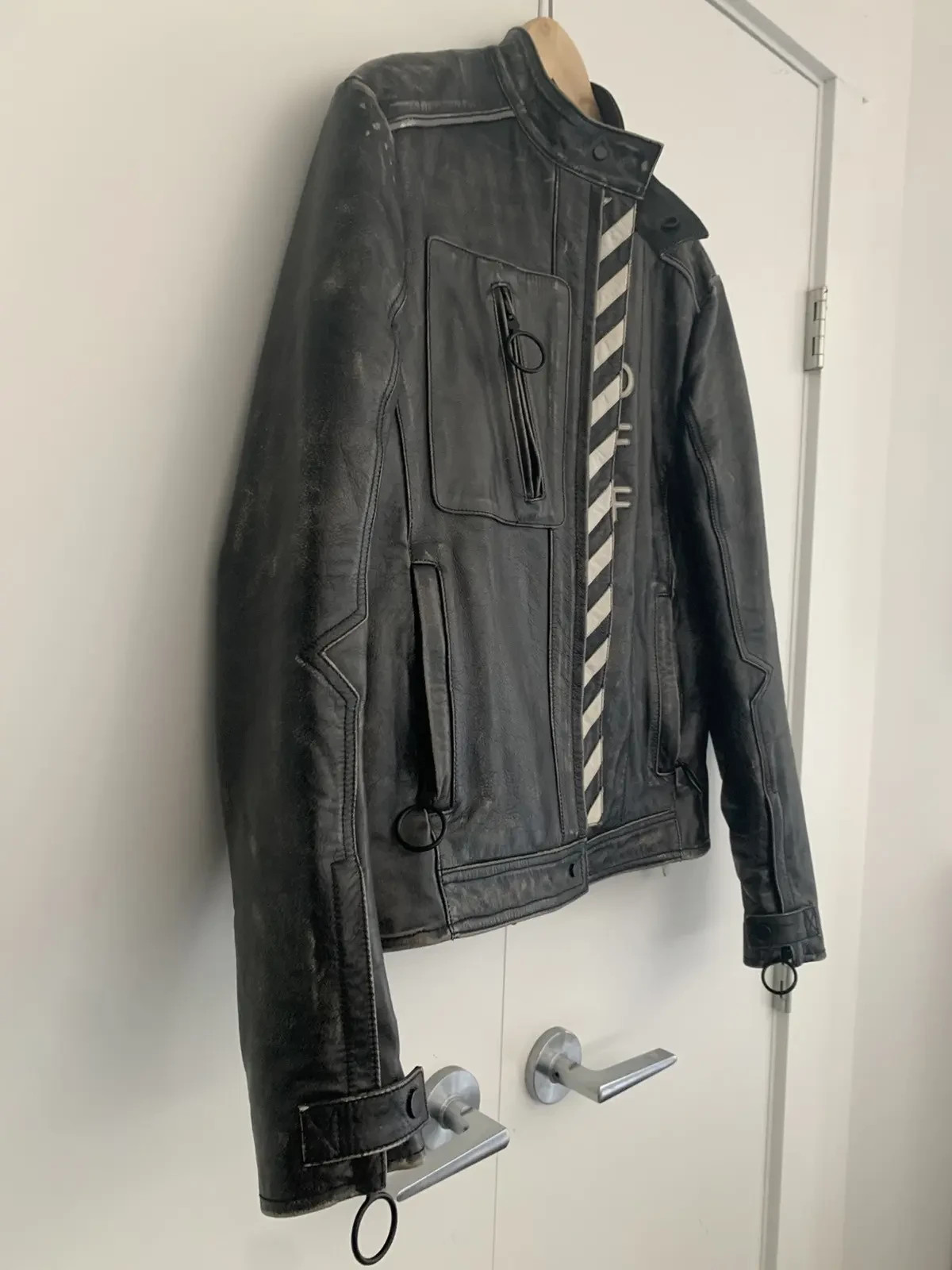 Ultra Rare Off-White Virgil Abloh Leather Jacket — 2013 Founding Era