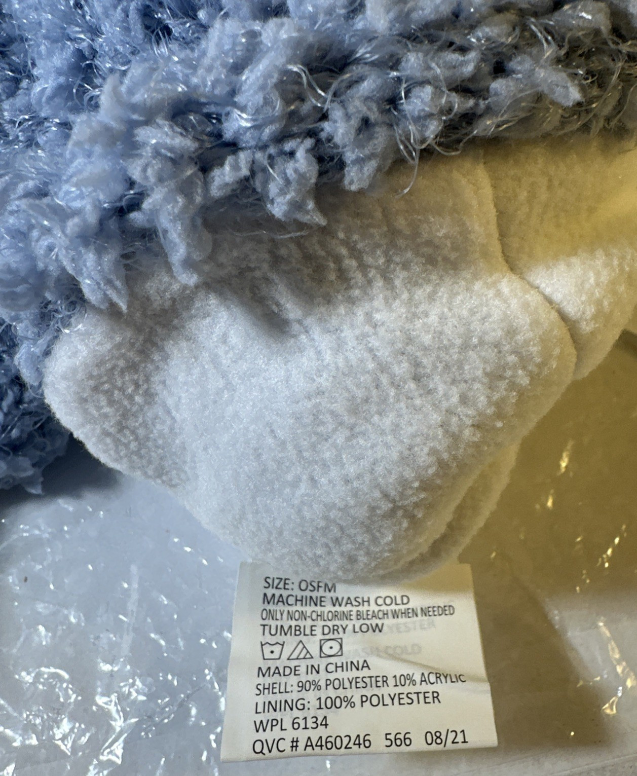 Muk Luks Women’s Popcorn Fluffy Soft Lined Mittens One Size Fits Most Moonstone