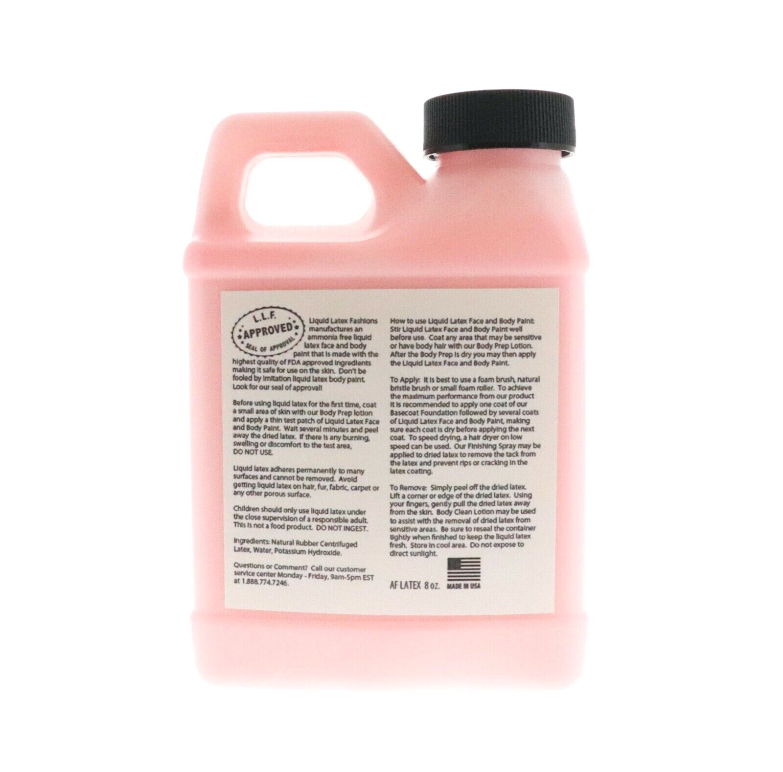 Liquid Latex – Pink – 8 Fl Oz, Face and Body Paint, Ideal for Halloween, Cosplay