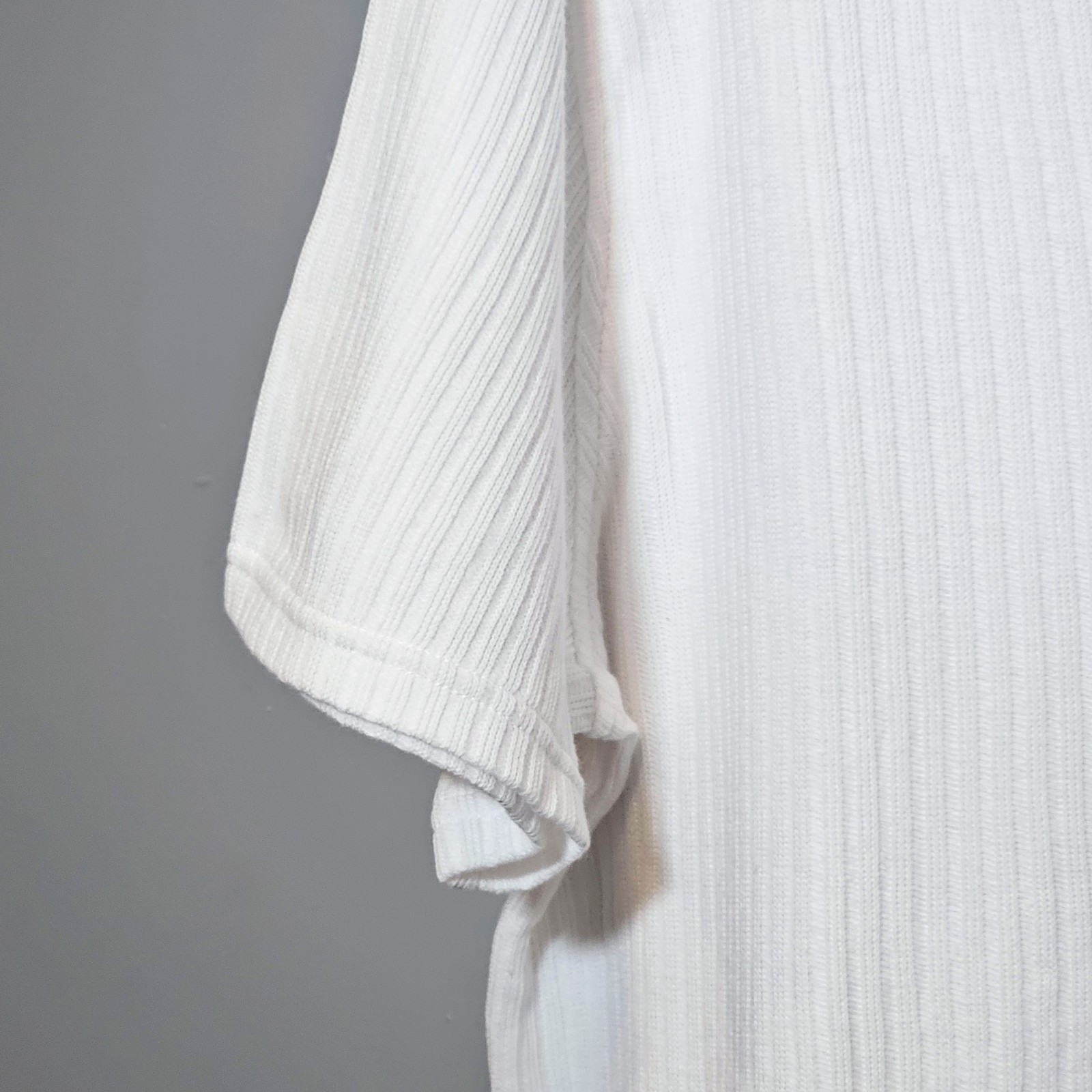 NWT Goodfellow & Co Men’s Size L Pullover Ribbed White Top w/Johnny Collar