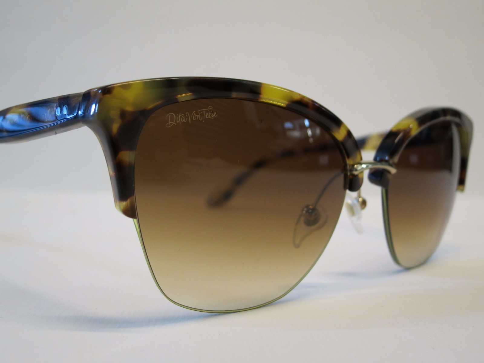 DITA Von Teese Paramour Tortoise 12K Gold Brown Lens Glasses Eyewear Sunglasses