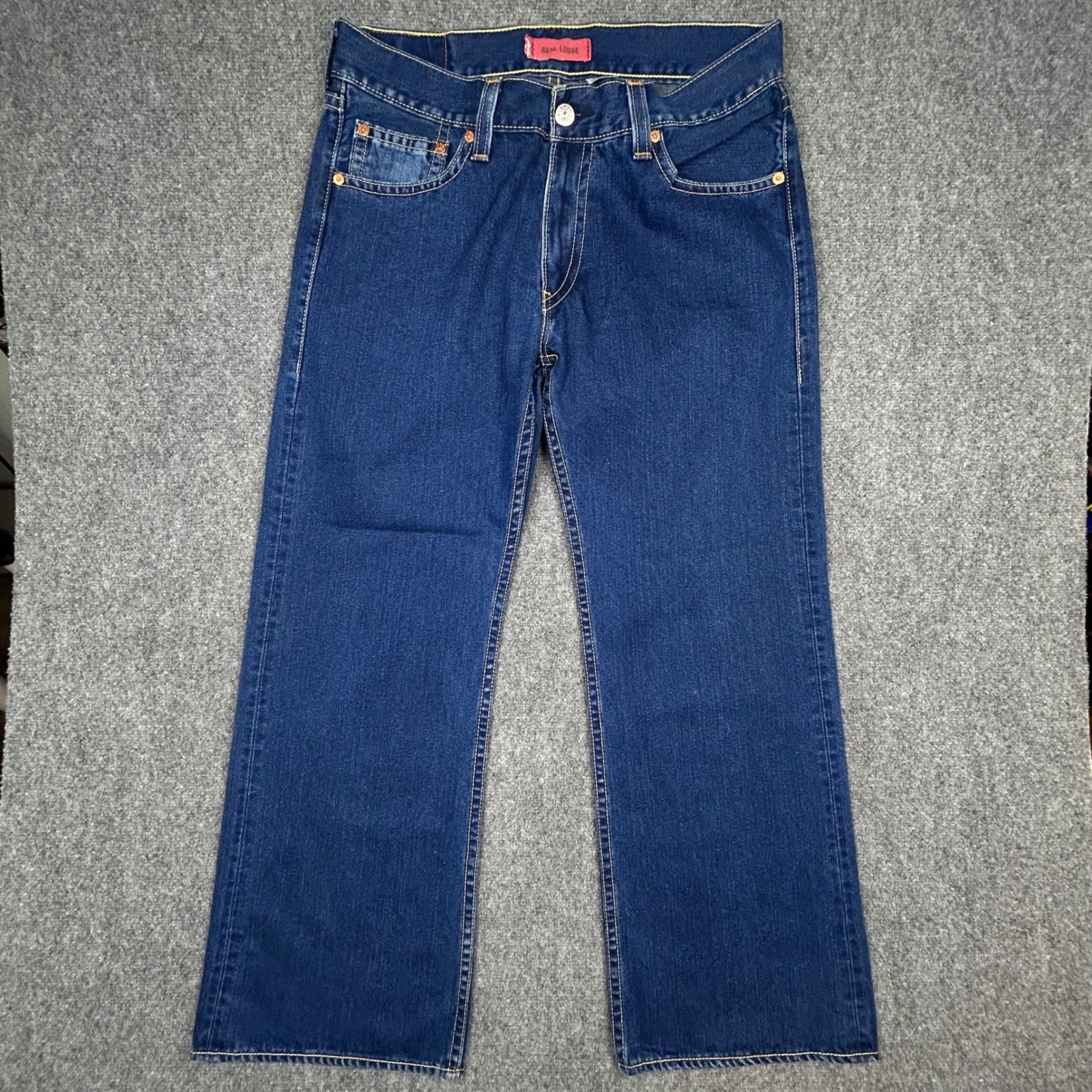 VTG Levi’s Type 1 Real Loose Jeans Mens 36×32 Blue Baggy Wide Leg Y2K Streetwear