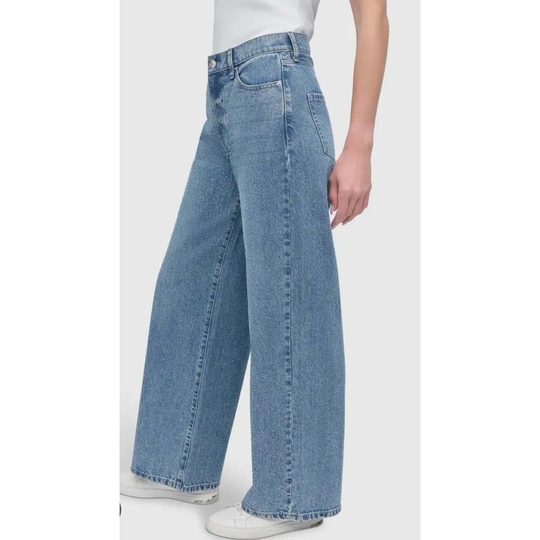 DKNY Wide Leg High Rise Jeans 12 Y2K Skater Grunge NWOT