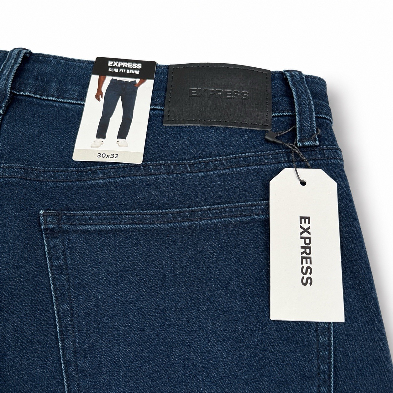 Express Men’s Slim Fit Jeans 30×32 Dark Wash Denim New With Tags