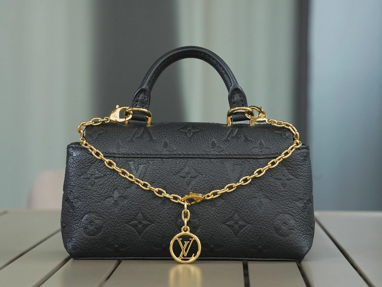 Louis Vuitton Madeleine Nano Monogram Empreinte Top Handle Chain Crossbody GHW