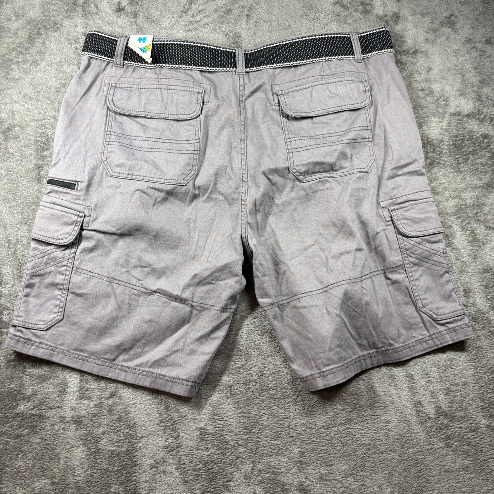 Plugg Men Vintage Y2K Cargo Shorts NWT Baggy Grunge Hip Hop Gray 44×11 K124