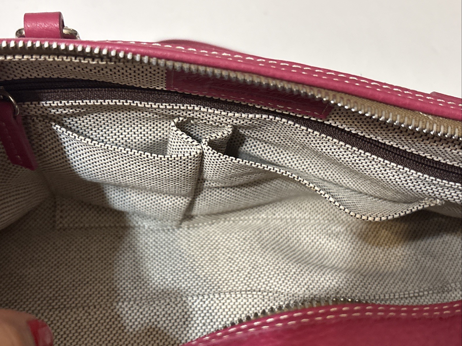Y2K Dooney & Bourke Pebbled Leather Satchel Barrel Bag Pink Fushia Purse