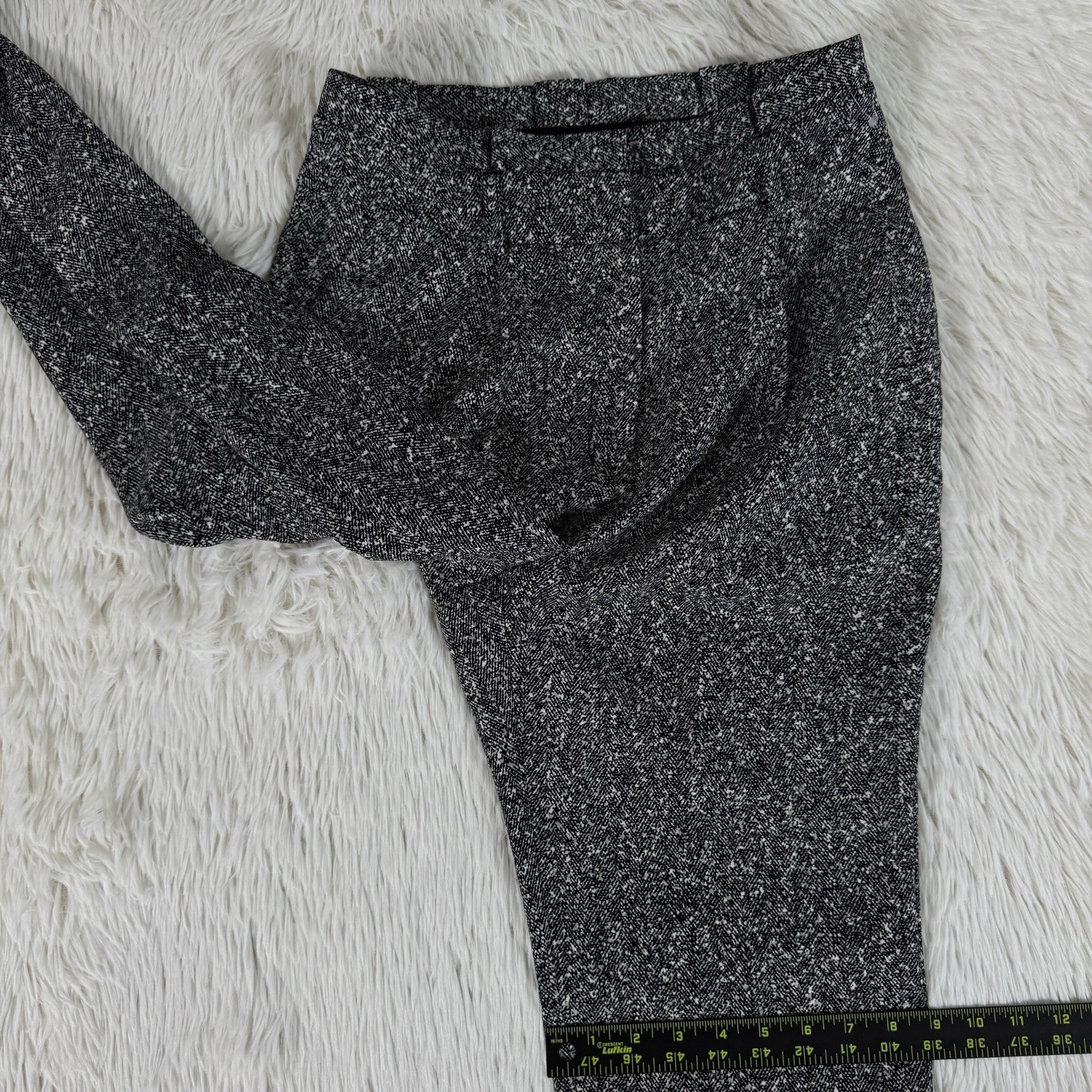 Express Black Salt & Pepper Pattern Super High-Rise Ankle Dress Pants Women’s 8L
