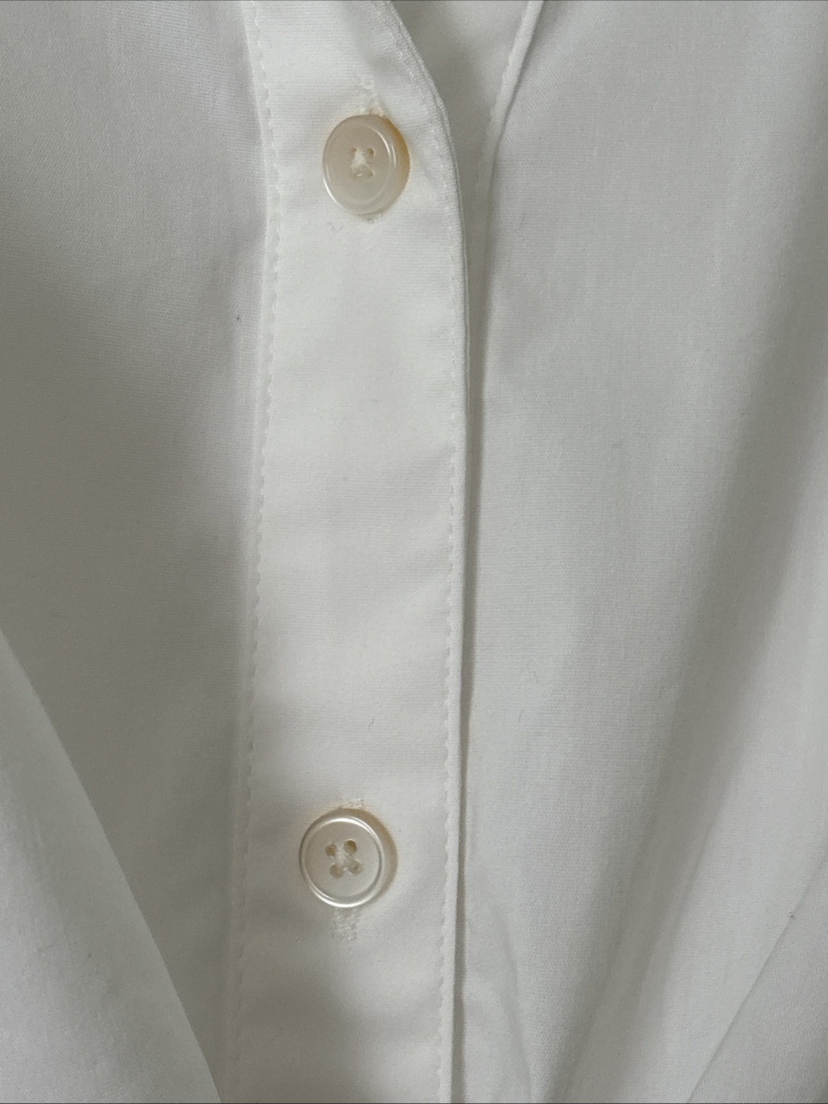 J. Jill Wearever Collection Poplin Shirt Ruched Twist Front Detail XL White