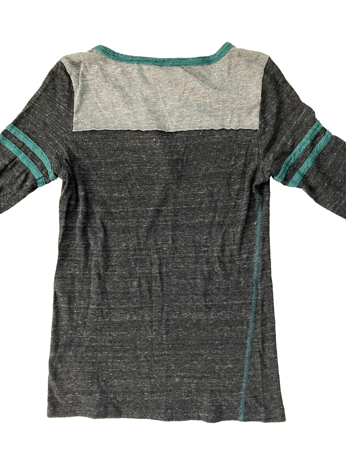SEATTLE MARINERS Team Gray Teal 3/4 SLEEVE BASEBALL SHIRT Lady Fan Gear Women S