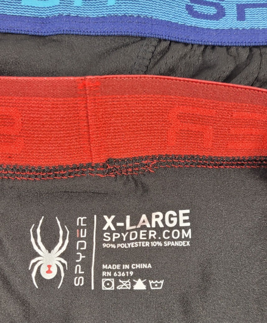 3 Pairs Spyder Men’s Black 5″ Boxer Briefs – Size XL – NWOT