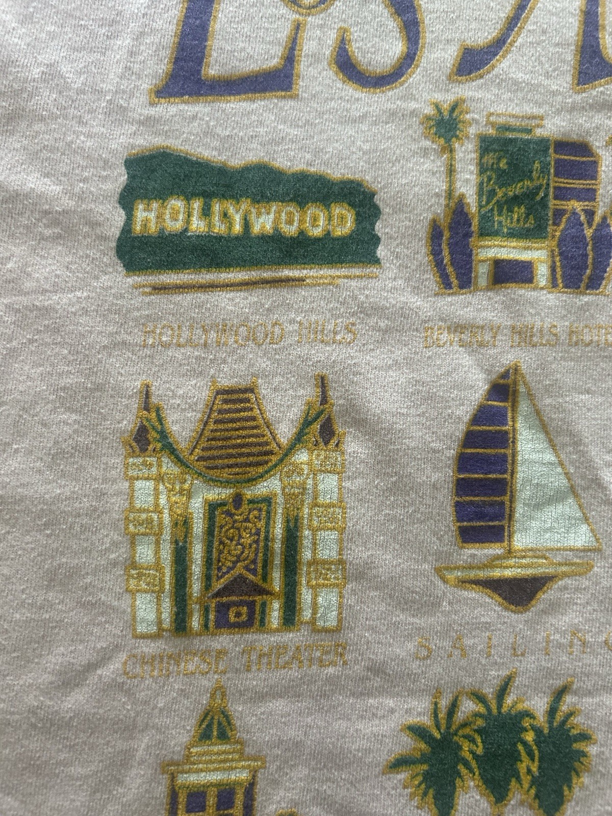 Vintage Los Angeles Shirt Size Large Pink California USA 90s Y2K City