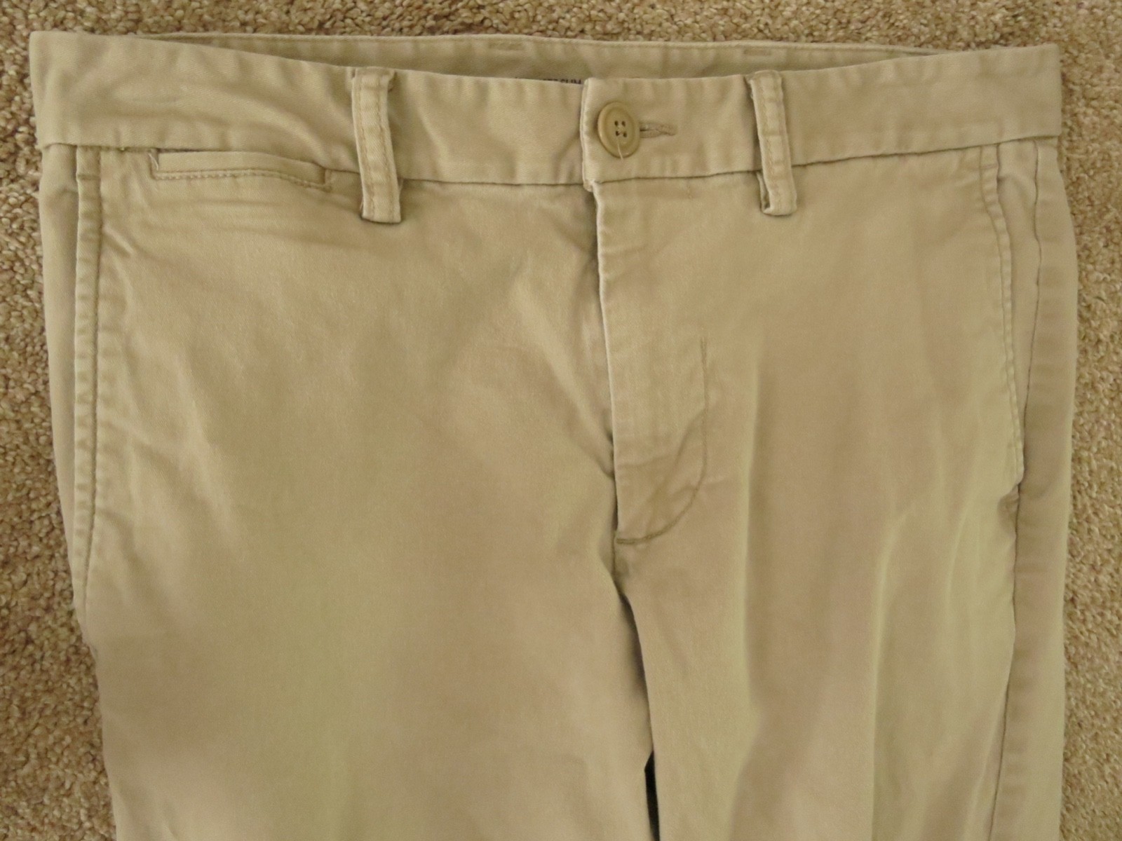 OLD NAVY ULTIMATE SLIM BEIGE FLAT FRONT CHINO PANTS-SIZE 30W x 30L