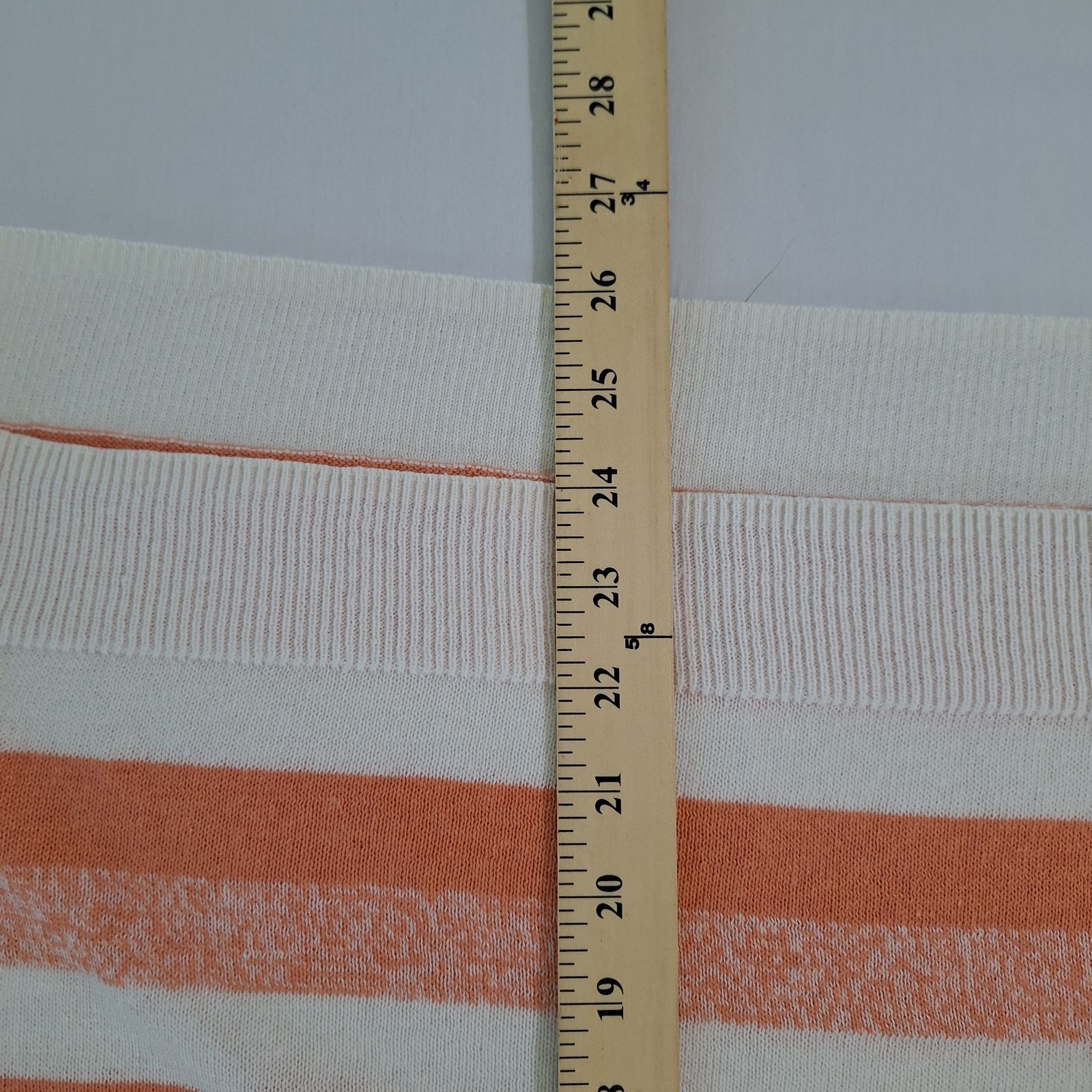 NEW Cabi Swish Pullover Sweater XL Boxy Beachy Creamsicle Striped Resort Linen B
