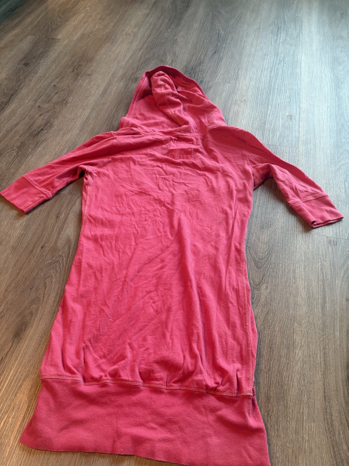 Hollister pink y2k short sleeve with hoodie womens size M