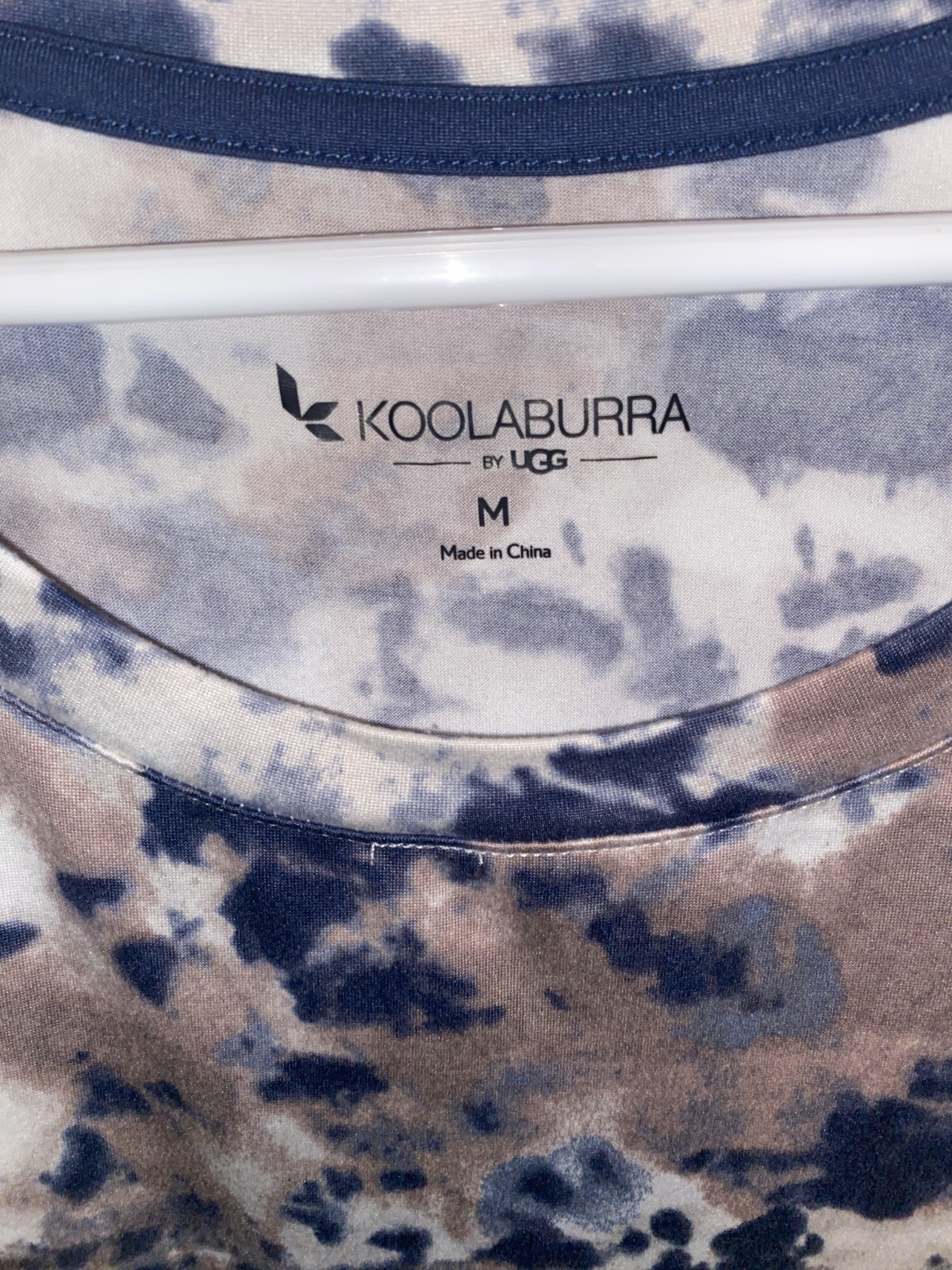 Koolaburra by UGG Cozy Jersey Top Short Sleeve Tie Dye Womens sz M Multi NEW