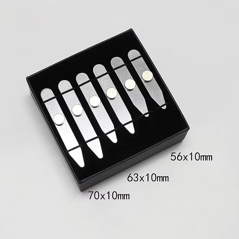 3 Size Metal Collar Stays Set Stainless Steel Shirt Collar Stiffeners Support