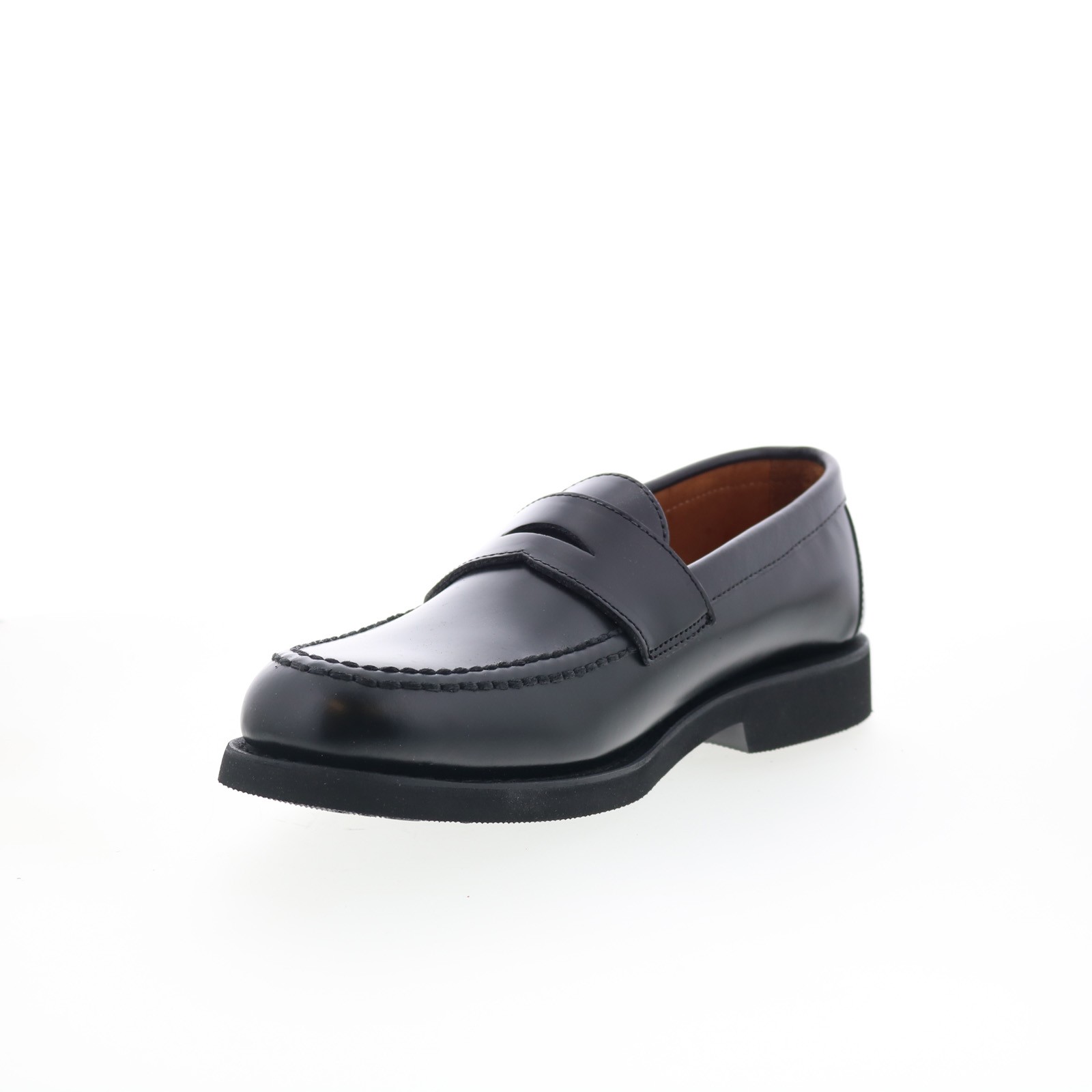 Sebago Ryan Brushed PO Mens Black Leather Loafers & Slip Ons Penny Shoes