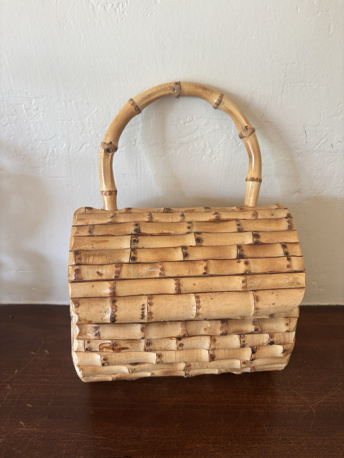 Glorinha Paranagua Bamboo Eberlee Purse Bag HTF Excellent