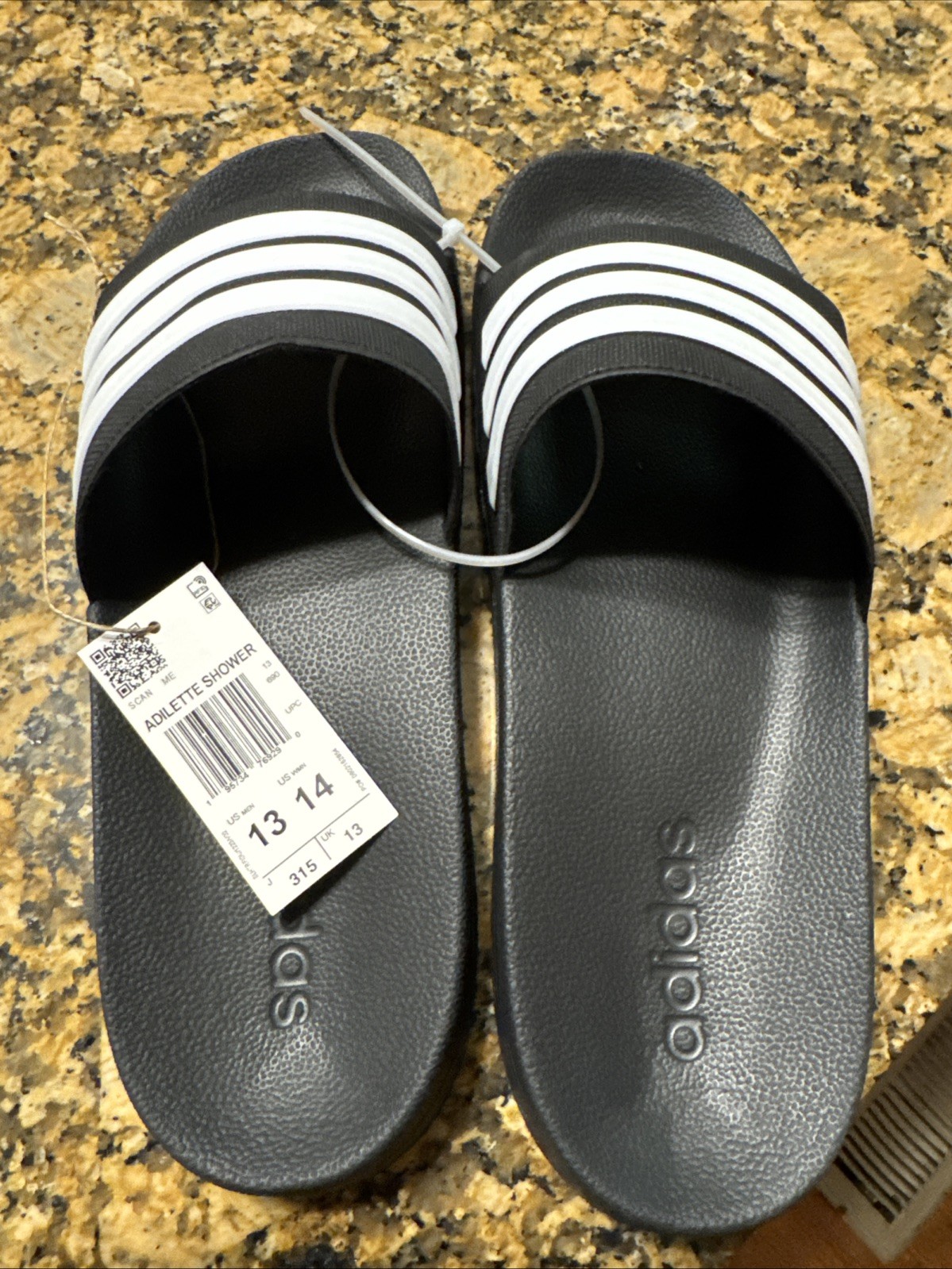 Adidas Adilette Shower Slides Men’s 13 / Women’s 14 GZ5922 Flip Flops Navy NEW