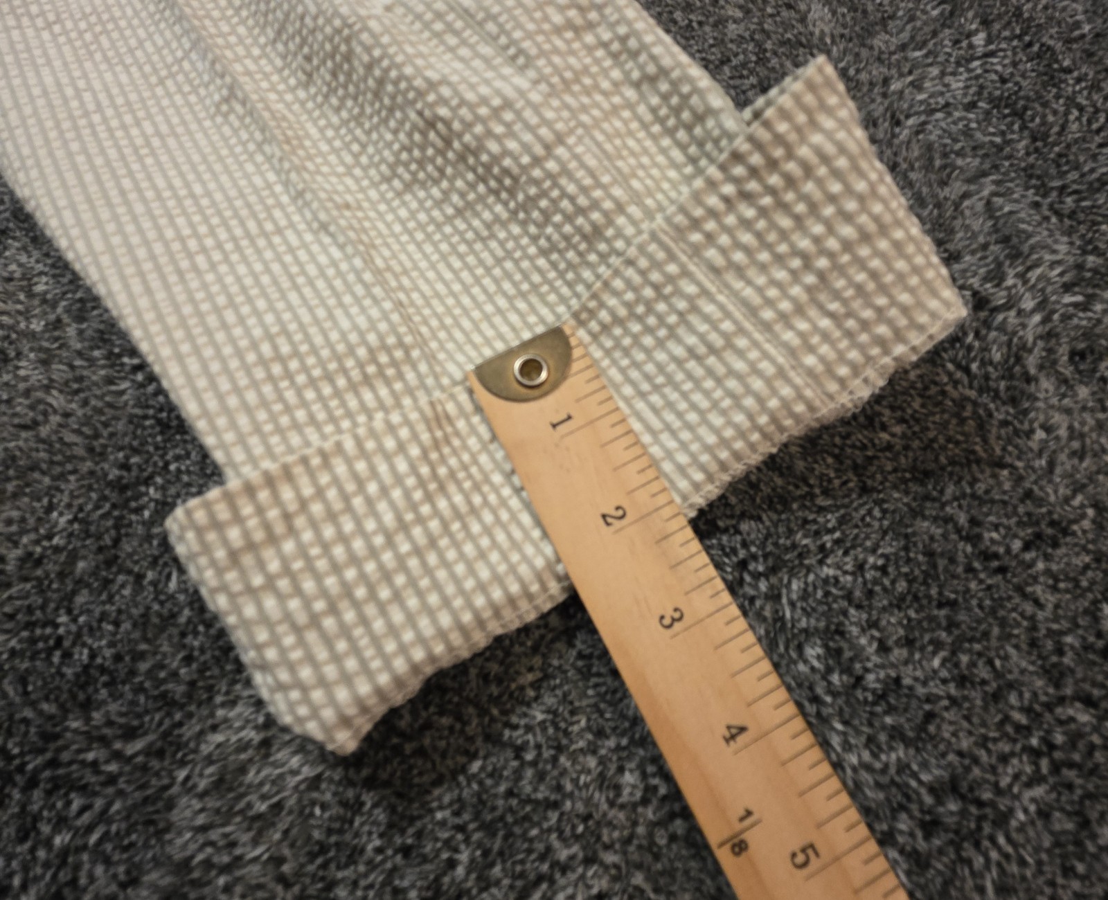 Haspel 2 Piece Seersucker Suit Tan Bisque White Men 46R 34×30 Old Money Southern